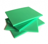 Polietilén lemez zöld 8x1000x2000mm Solidur 1000 hasított